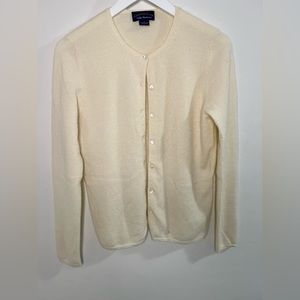 Charter Club 100% 2-Ply Cashmere Cardigan‎ in Cream